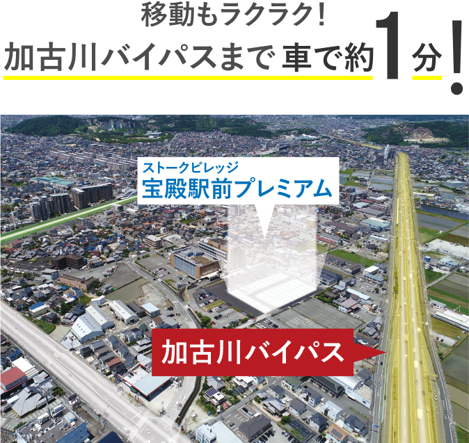 移動もラクラク！加古川バイパスまで車で約1分！